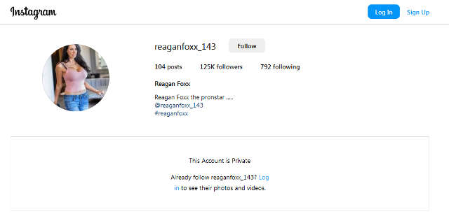 Reagan Foxx Instagram Page